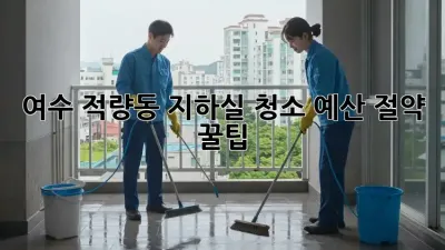 여수 적량동 지하실 청소🧹, 예산 절약 꿀팁!